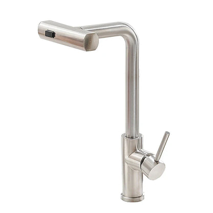 Rynx | YCRAYS Black Kitchen Faucets - Gray Pull Out Rotation Waterfall Stream Sprayer Head Sink Mixer, Brushed Nickel Water Tap Accessory