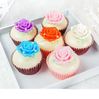 Rynx | Playful Set of 6 Colorful PU Foam Cake Magnets for Creative Home Styling and Photography