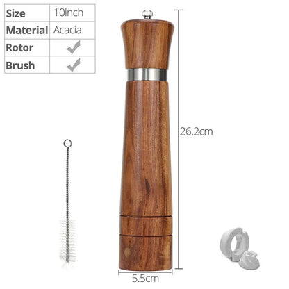 Rynx | Customizable Ceramic Mill Acacia Wood Pepper Mill for Gourmets
