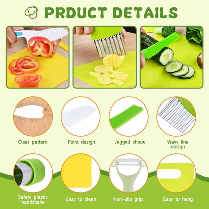 Rynx | Little Chefs Montessori Cooking Set - 13 Safe and Fun Tools for Young Culinary Explorers