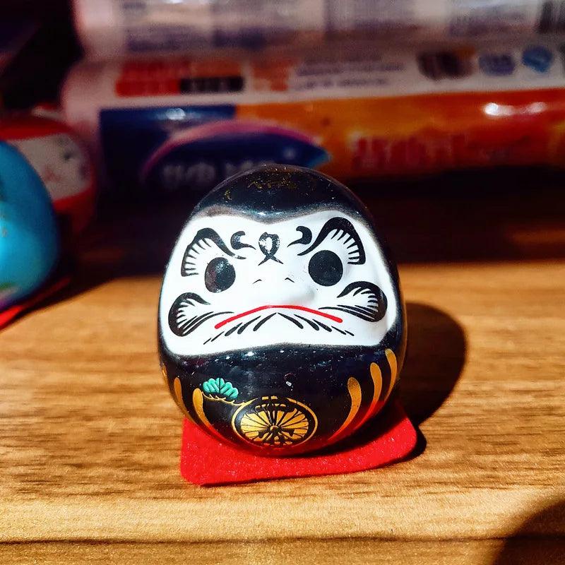 Rynx | Charming Japanese Ceramic Lucky Cat Daruma Figurine for Home Decor and Gifts