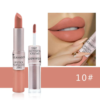 Rynx | Long lasting velvet matte lipstick double-ended lip gloss non-sticky cup lip gloss tint plumper waterproof lipstick makeup