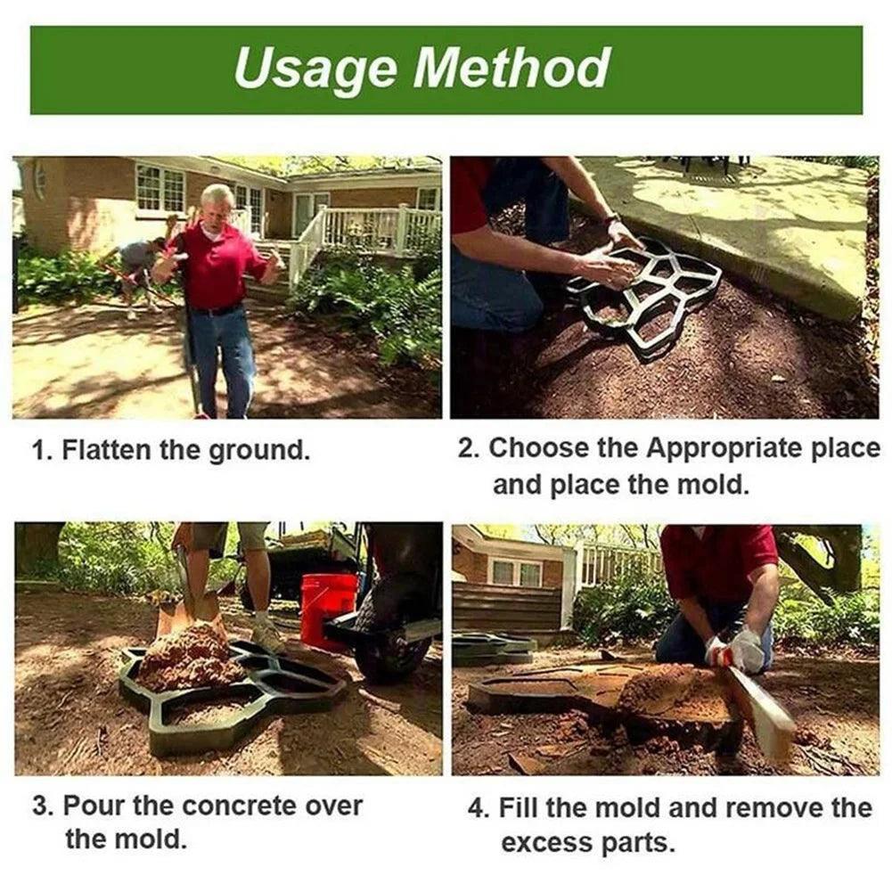 Rynx | Versatile DIY concrete path mold for personalized garden paths and driveways