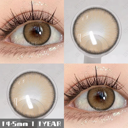 Rynx | 1 pair natural colored contact lenses pink contact purple gray eye colored lenses colored makeup soft beautiful pupil