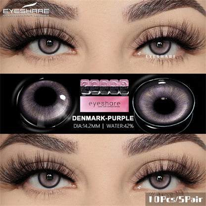 Rynx | Daily Lens 10pcs/5pairs Colored Contact Lenses Natural Gray Contact Daily Disposable 1 Day Use Colored Make-up Lenses