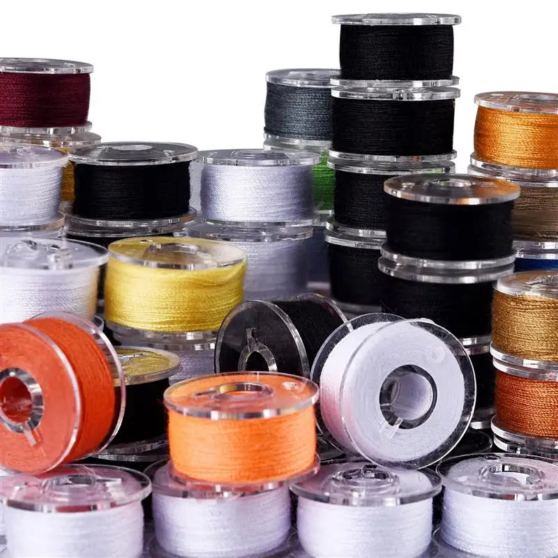 Rynx | 25/20 Colors Set Bobbin Thread Polyester Spools - Sewing Machine Bobbins with Storage Box for Embroidery and Sewing Accessories
