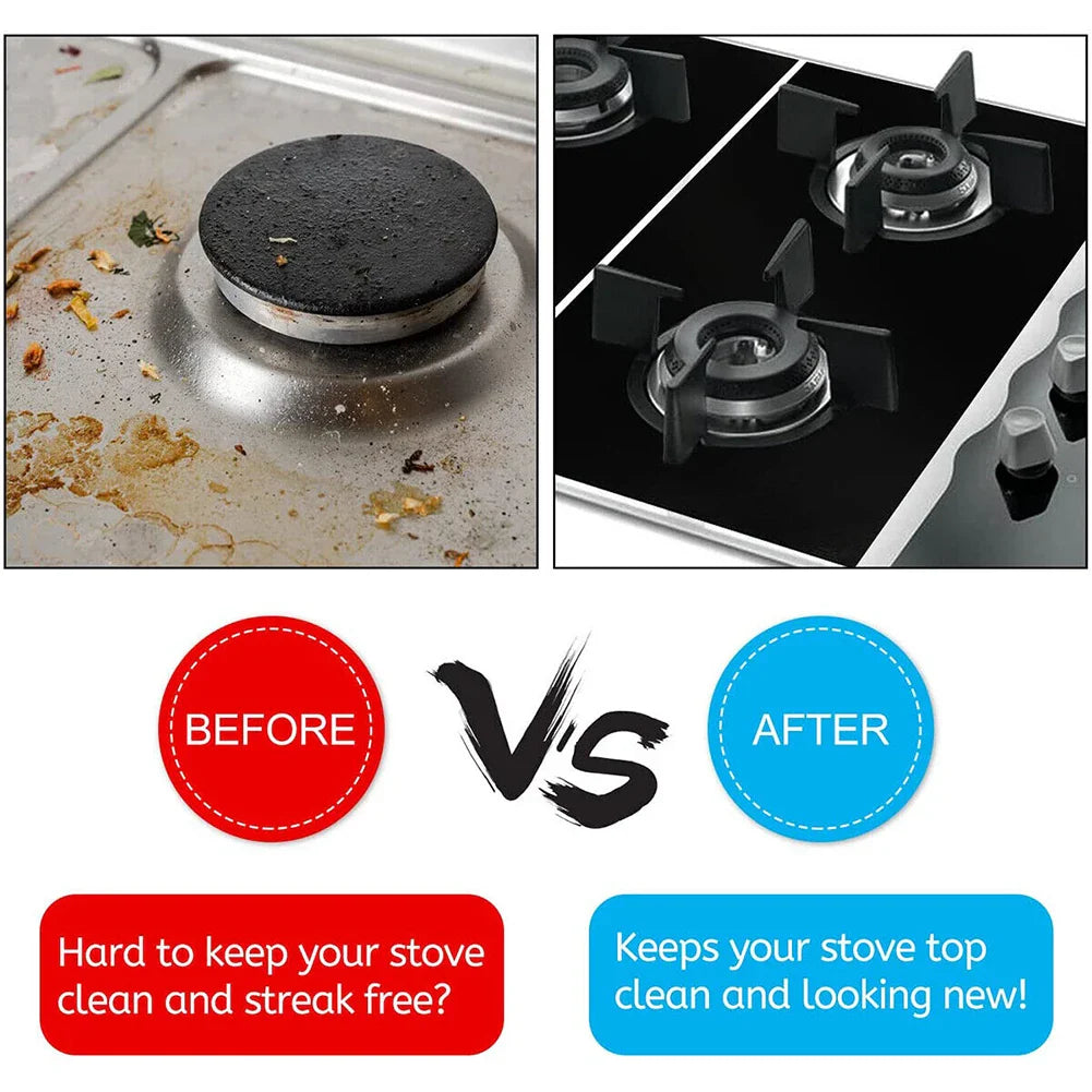 Rynx | 1 Set Gas Stove Pad and Protective Cover - 5-Hole Kitchen Cleaning and Anti-Dirty Non-Stick Reusable Stovetop Protector Pads