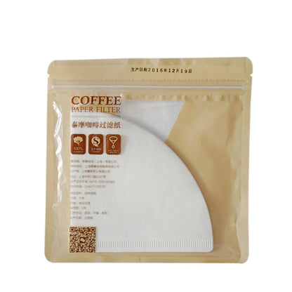 Rynx | TIMEMORE Coffee Pot Filter Paper - 50pcs Hand Drip V-Shaped Filters for American Coffee Machines