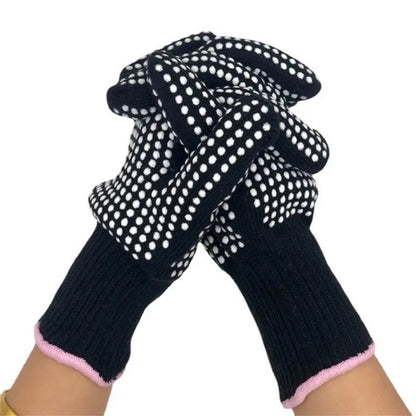 Rynx | New Double-Sided Hair Straightener Curling Tong: Heat-Resistant Hairdressing Finger Gloves - Salon Tools for Hair Styling