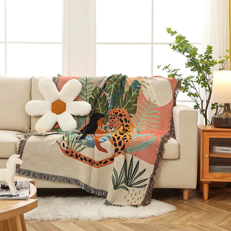 Rynx | Jungle Cats Woven Throw Blanket