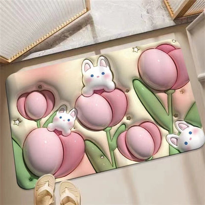 Rynx | Non-Slip Cartoon Colorful Fun Quick Water Absorbent Mat