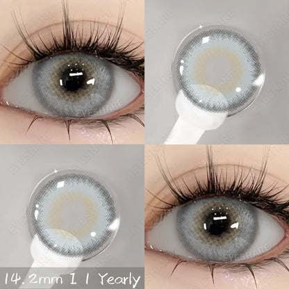 Rynx | New colored contact lenses for eyes 2 pieces blue colorful beautiful pupils green color lenses annually brown contact lenses 14.2 mm