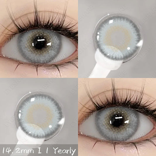 Rynx | New colored contact lenses for eyes 2 pieces blue colorful beautiful pupils green color lenses annually brown contact lenses 14.2 mm