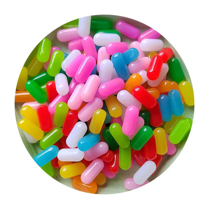 Rynx | Charming Miniature Candy Jelly Bean Beads for Fun DIY Jewelry and Hair Accessories, 21mm