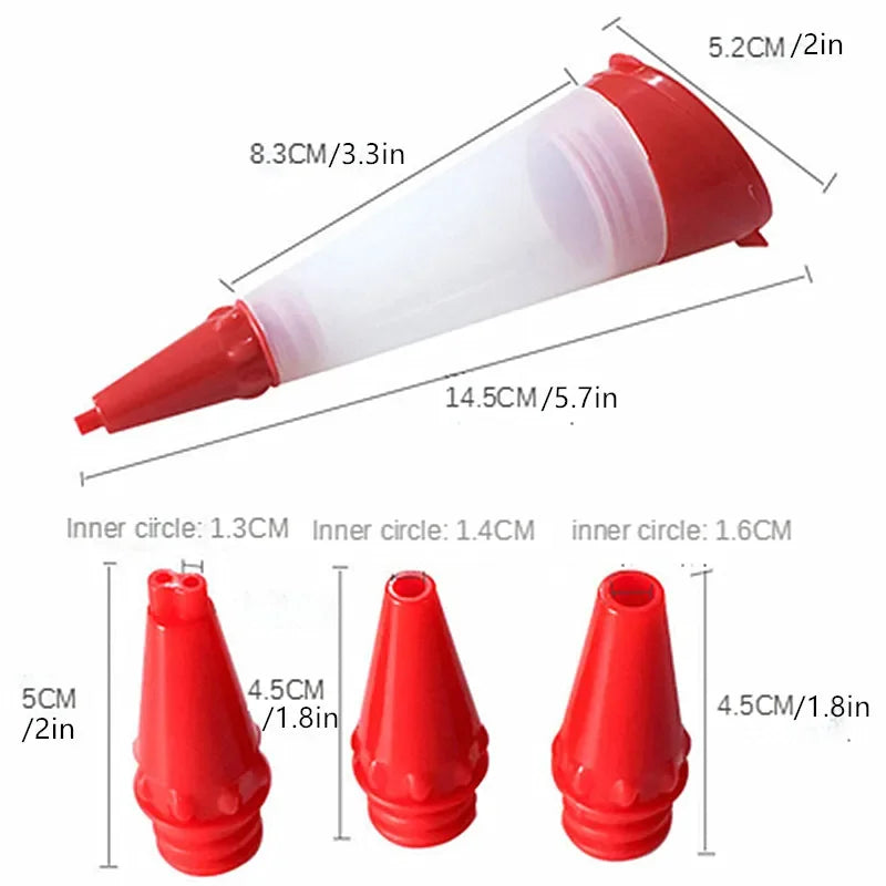 Rynx | Silicone Food Writing Pen and Decorating Tools - Ideal for Chocolate, Cake Mold, Cream Cup, Cookie Icing, Piping, Pastry Nozzles, and Kitchen Accessories