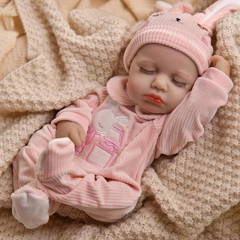 Rynx | 16-Inch Life-Like Reborn Baby Girl Doll - Realistic Full Vinyl Body with Outfit, Ideal for Gifts and Collectors