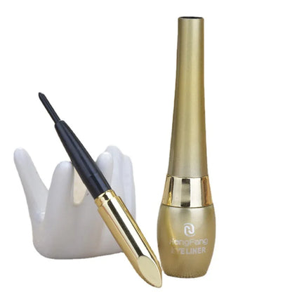 Rynx | Black quick-drying 2 in 1 waterproof eyeliner eyebrow pencil long-lasting smooth stick non-blooming eye makeup cosmetics