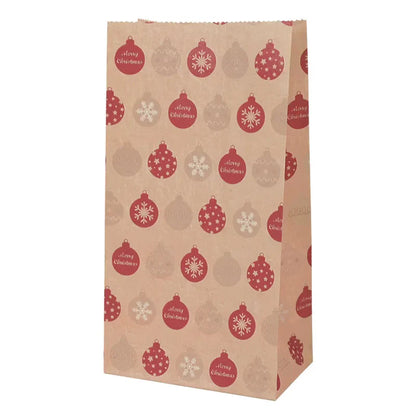 Rynx 10 pieces kraft paper candy cookie bags Santa snowman Christmas gift packaging bags Xmas Navidad New Year party decoration supplies