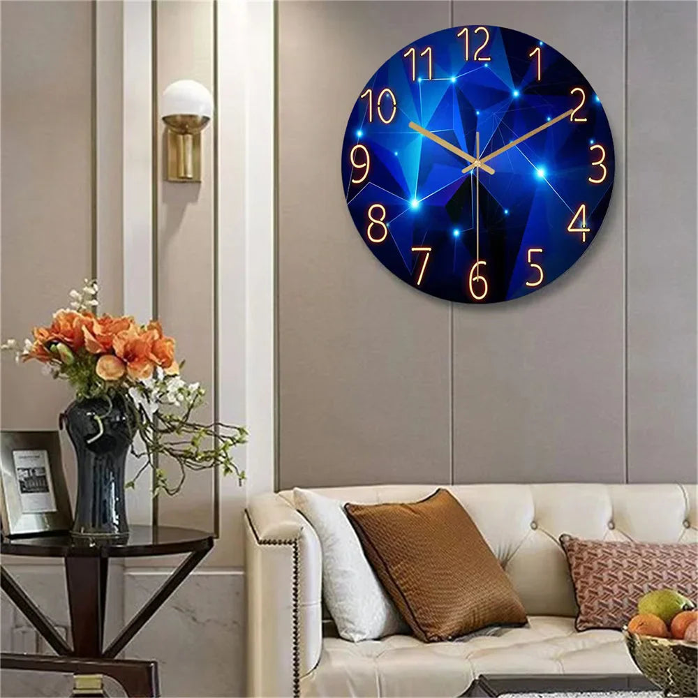 Rynx | Modern Wall Clock - Geometric Glass Design - Stylish And Functional
