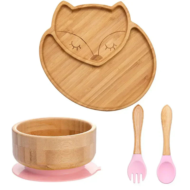 Rynx | Kids Dish Set with Suction Cup Bottom - EcoFeast