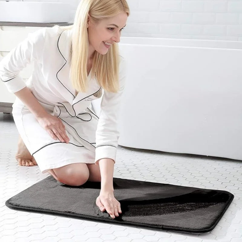 Rynx | Absorbent Non-Slip Floor Mat – Coral Velvet Bath and Bathroom Door Mat | Anti-Slip Home Decoration
