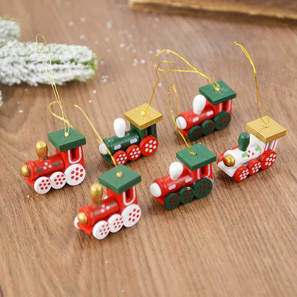 Rynx Wooden Pull Tags Christmas Tree Mini Hanging Doll Ornaments Decoration for Home 2024 Navidad Noel Xmas New Year 2025 Gifts