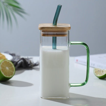 Rynx | Stylish Square Large Capacity Mug with Straw