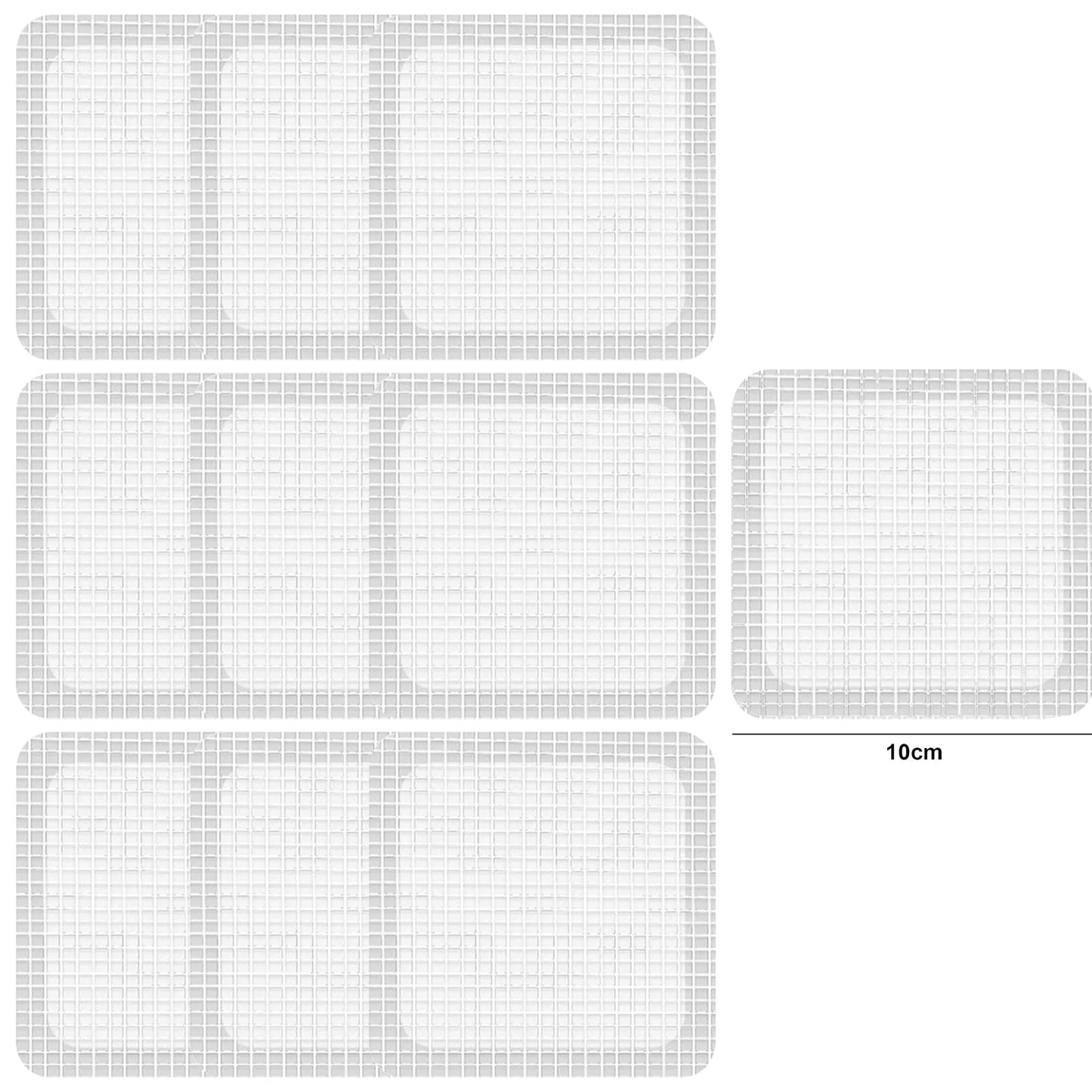 Rynx | Self-Adhesive Shower Drain Hair Catcher - Disposable Mesh Sink Strainer Filter - Cuttable Floor Drain Stickers for Bathroom (10/5m)