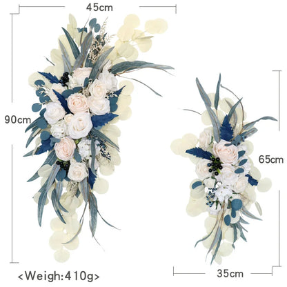 Rynx | Dusty Rose Wedding Arch Flower Decoration for Country Wedding Ceremony Floral Garland Reception Background Decoration