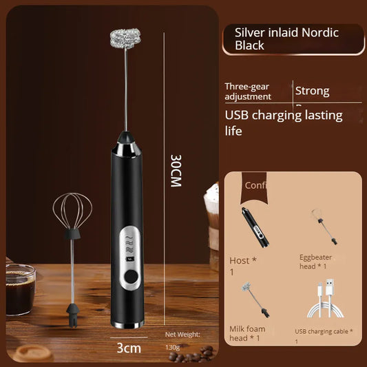 Rynx | Ultimate Wireless Electric Milk Frother & Egg Beater - USB Rechargeable Handheld Coffee Blender, Milk Shaker Mixer, and Foamer