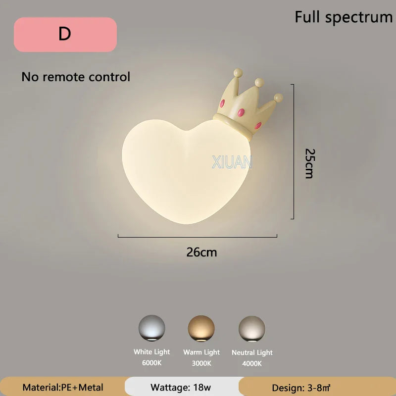 Rynx | LoveLight - Pink Crown Sky Heart Design LED Bed Lamp