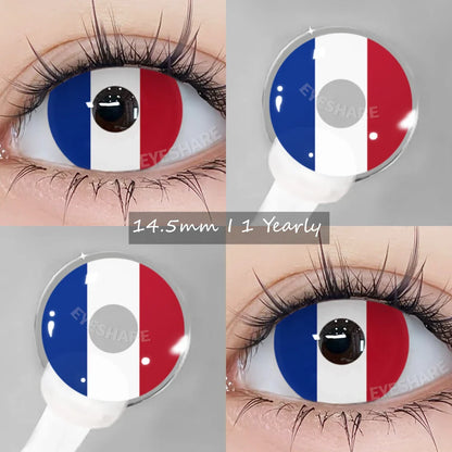 Rynx | Colored contact lenses for the eyes 1 pair Cosplay blue red colored lenses annually beautiful pupils Halloween eye contact lenses