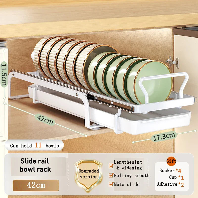 Rynx | Kitchen Cabinet Sliding Storage Dish Rack
