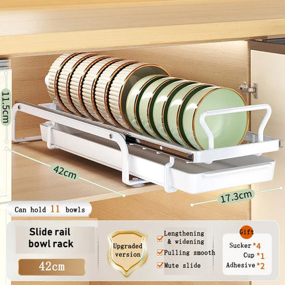 Rynx | Kitchen Cabinet Sliding Storage Dish Rack