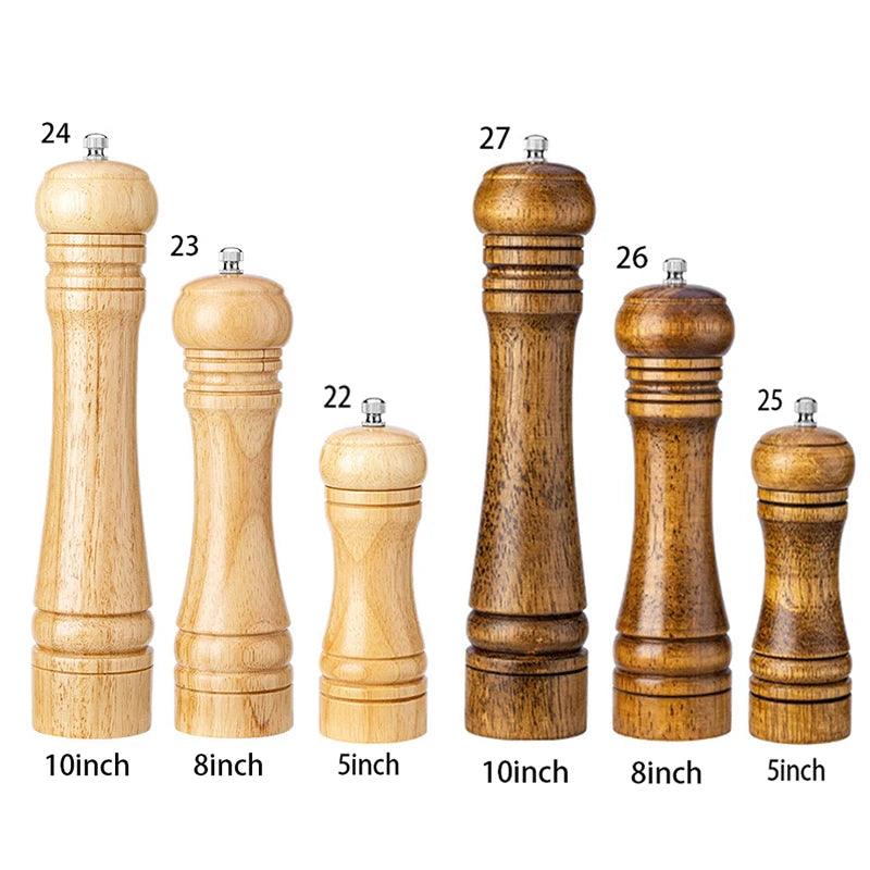 Rynx | Elegant adjustable salt and pepper mill set made of solid wood for outdoor dining