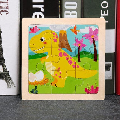 Rynx | Animal Adventure Wooden Tangram Puzzle Set - Creative Learning Toy for Children