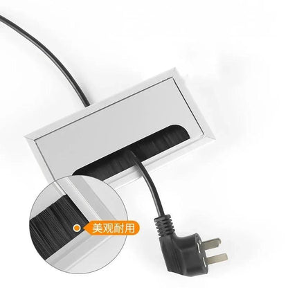 Rynx | Slim Rotatable Aluminum Table Cable Management Grommet with Flip-Top Access