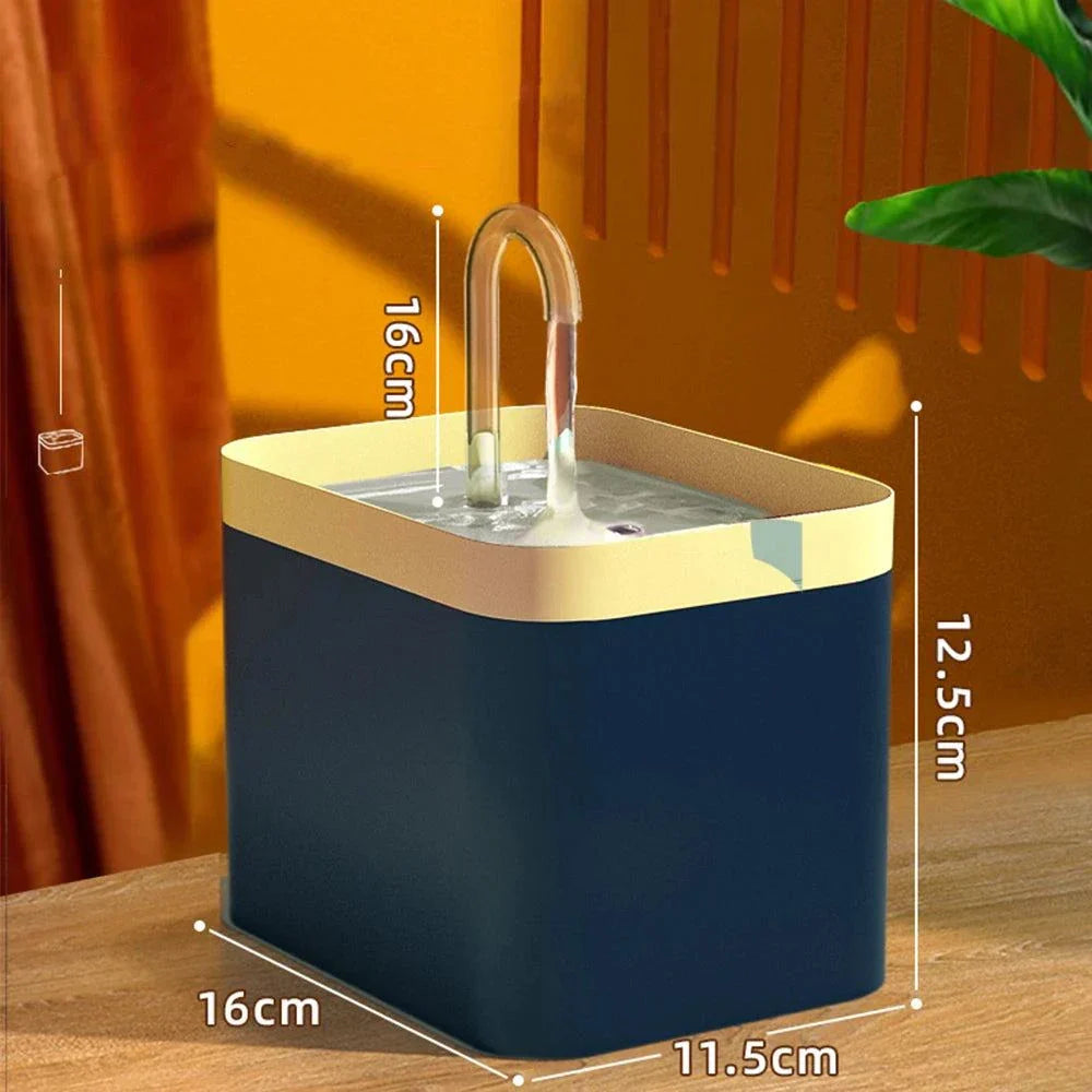 RYNX | Ultra-Quiet Pet Water Fountain With Smart Filtration - 1.5 L Stainless Steel