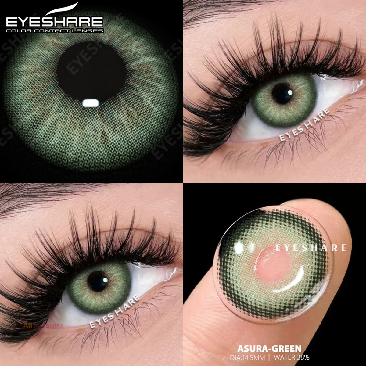 Rynx | 1 Pair Colored Contact Lenses Green Contact Fashion Blue Contact Gray Beautiful Pupils Brown Colored Lenses Yearly