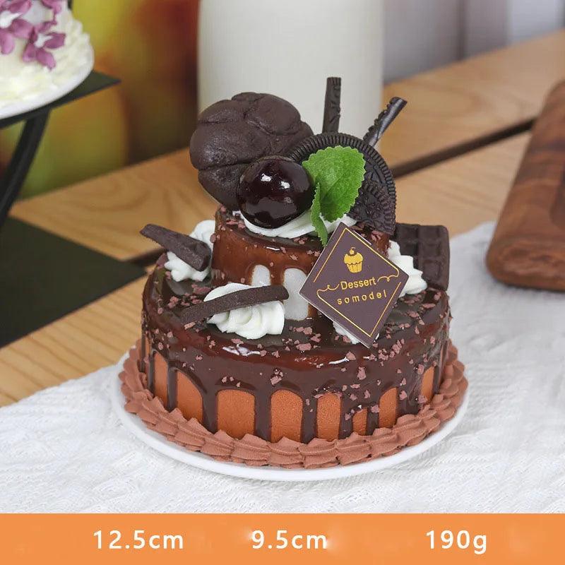 Rynx | Realistic Faux Fruit Cake Model for Home Decor and Photography - 1 pc. FCYY-MIX2