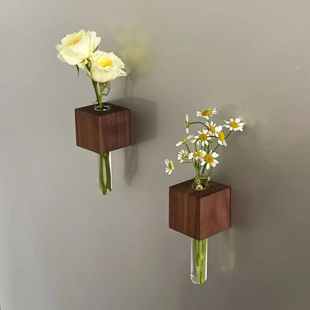 Rynx | Wooden Magnetic Flower Tube Vase