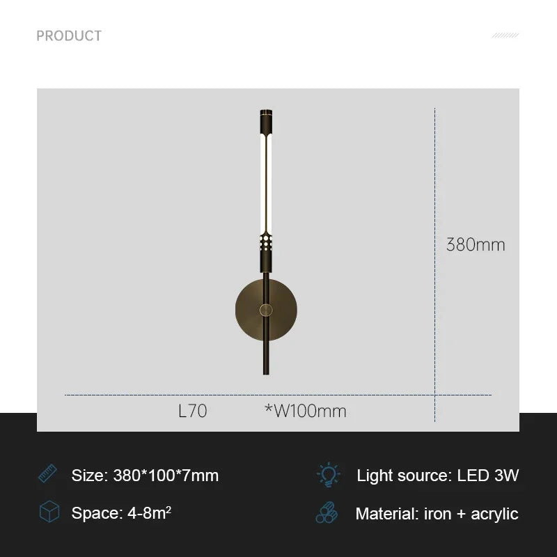 Rynx | ModernLux - LED Wall Lamp Luxe Indoor Lighting Sconces for Living Room and Bedroom