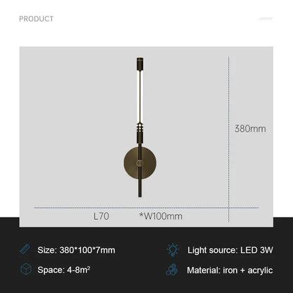 Rynx | ModernLux - LED Wall Lamp Luxe Indoor Lighting Sconces for Living Room and Bedroom