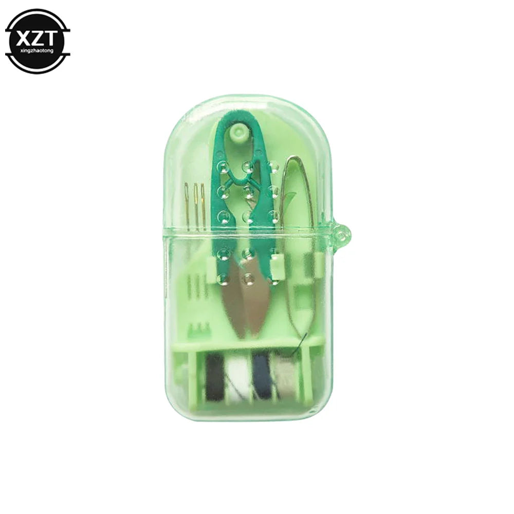 Rynx | Mini Portable Travel Sewing Kit - Complete Embroidery and Stitching Set with Needles, Thread, Thimble and Storage Box for DIY Crafts
