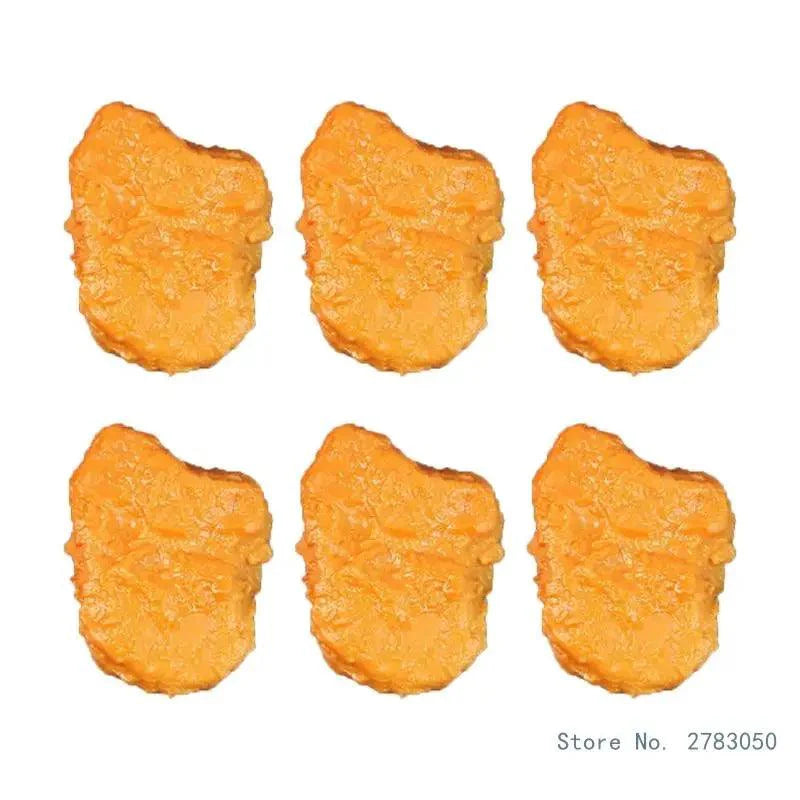 Rynx | Set of 6 Realistic Artificial Fried Chicken Nuggets for Food Styling and Photography