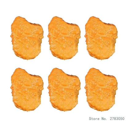 Rynx | Set of 6 Realistic Artificial Fried Chicken Nuggets for Food Styling and Photography
