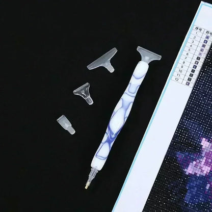 Rynx | 5D DIY Diamond Pen Spot Drill Set – Multifunctional Resin Diamond Embroidery Tool with 5 Pen Heads for Easy Application