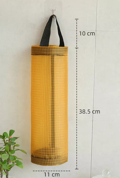 Rynx | Wall-Mounted Kitchen Grocery Bag Dispenser - Plastic Bag Holder and Organizer for Home, Ideal for Trash and Garbage Bag Storage