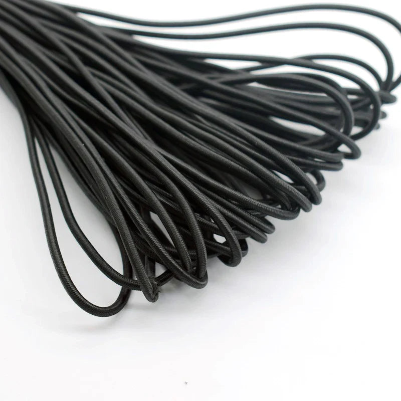 Rynx | High-Quality Strong Elastic Rope – White/Black Rubber Band for DIY Sewing and Crafts, Available in 1/2/3/4/5MM