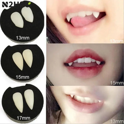 Rynx | 1 Pair Halloween Vampire Teeth Fangs Prosthesis Party Costume DIY Cosplay Props Fake Teeth Resin Fangs Zombie Masquerade Prop